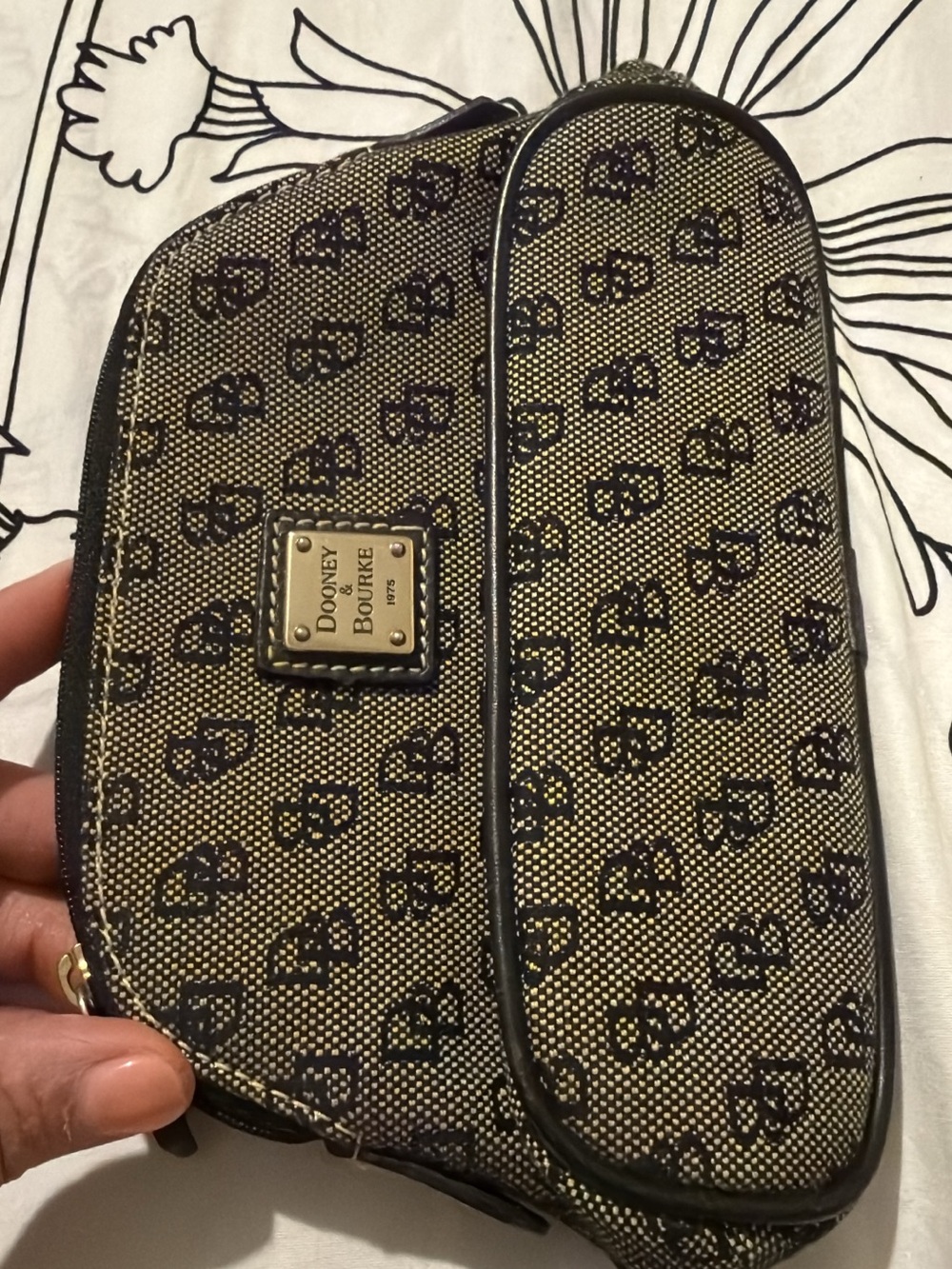 Dooney & Bourke Brown Monogram Toiletry/Travel Pouch